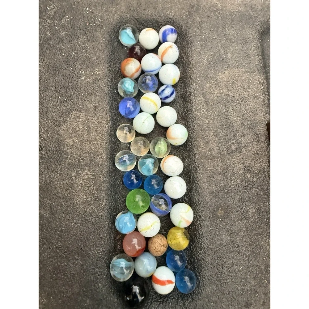 Vintage Marble Lot 150+ Glass Marbles Shooters Swirls Cat Eye Mixed Collection